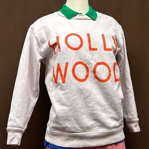 Graphic crewneck pale pink and orange